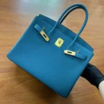 Birkin Size: 30 Cowboy Blue - Image 2