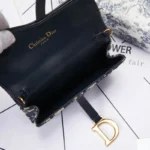 Blue Jacquard Clutch Bag Size: 11.5 x 7.5 x 2 cm Ref: S5654CTZQ_M928 - Image 4
