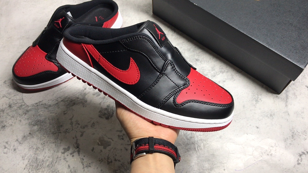 ▪公司级别
Air Jordan AJ1 Low 低帮 半拖黑红
