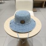 Gucci古奇美式复古西部牛仔渔夫帽女2025新款大头围遮阳帽防晒户外登山帽