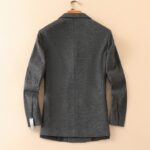 LP Nuoyoupianya's new men's wool suit jacket for autumn and winter 2025 is made of top-notch ready to wear clothing with high standards. It is custom-made in Italy with wool fabric, which has a delicate and soft touch. The upper body is firm and stylish, with a natural and comfortable texture. The continuity of the fabric is excellent, and the upper body effect is superb, making it suitable for any body shape. The overall brand is decorated with Thousand Bird Grid craftsmanship, exuding a strong sense of luxury. The design of two buttons, atmospheric and perfect ready to wear cut, stands out in terms of styling effect, and is a must-have for urban early autumn casual matching. Size: M-4XL slim fit 178 135 L slim fit maximum weight 190 pounds - Image 5