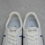 𝐂𝐄𝐋𝐈𝐍𝐄 思琳𝟐𝟎𝟐𝟑/𝐒𝐒新款撞色条纹小白鞋  继Celine熊猫鞋成为很多男生的最爱之后 🔥火爆推出新的配色版型 整体设计简约和经典配色 标志性CELINE 凯旋门镂空LOGO压纹绑带搭配活力色彩 许魏洲、梁靖康自在演绎，定格活力韵律 Size：女码35-40 男码39-44M - Image 7