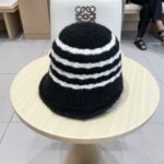 💰rada普拉达2025新款条纹针织渔夫帽女秋冬季日系复古百搭显脸小毛线帽大头围水桶帽子 - Image 3