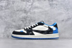 ▪🐼权威实拍💯#AJ36860
新货🚀#Travis Scott x Fragment Design x Air Jordan 1 Low OG SP AJ1 古驰联名 蓝黑花勾 低帮文化休闲板鞋 XS2024-037
#多方联名合作融合了Travis Scott 独特的音乐风格，藤原浩个性的设计风格以及Jordan品牌的经典元素 使其成为一双具有独特身份和价值的鞋子 清新而立体的外观加上联名标识更突出了其独特身份 这种配色方案显示出活力和时尚感 在视觉上引人注目  鞋身的质感和细腻的细节处理使其显得高端而格调十足  这款“倒钩”联名是设计与创意完美结合  融合多方的个性风格是一款备受瞩目的潮流鞋款
尺码：36 36.5 37.5 38 38.5 39 40 40.5 41 42 42.5 43 44 44.5 45 9.E5