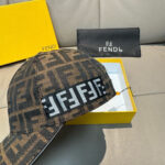 Comes with a box bag and Fendi's new original baseball cap, featuring a double F jacquard pattern. It is a hot selling item at the counter and has an excellent reputation for its retro double F jacquard pattern. The 1:1 mold is customized with the original jacquard sail fabric and top layer cowhide, making it lightweight and breathable! Excellent quality, basic head circumference of 56, adjustable patch, must buy item as shown in the picture! - Image 2