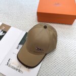 💰新款出货 HERMÈS (爱马仕)最新款原单棒球帽，拼色H，正品开模订制，原版透气帆布面料+原厂精钢调节扣，做工细致，时尚帅气质量超赞！ - Image 6