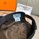 配盒子布袋，HERMÈS (爱马仕)原单棒球帽，经典H，正品开模订制，原版透气帆布面料+头层牛皮，原厂精钢调节扣，做工细致，时尚帅气质量超赞！ - Image 7