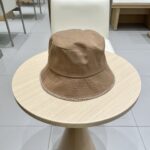 LOEWE罗意威拼色格纹渔夫帽子遮阳帽女防晒可折叠户外出游百搭显脸小盆帽 - Image 2