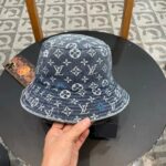 LV 新款牛仔渔夫帽 新工艺面料，巨遮脸！一年四季都可以戴材质 57cm - Image 3