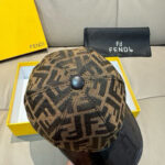 Comes with a box bag, Fendi's new original single baseball cap, double F-flower patchwork leather, full of retro charm, 1:1 mold customization, original canvas material+top layer cowhide, pure cotton lining, lightweight and breathable! Excellent quality, basic head circumference of 56, adjustable patch. - Image 6