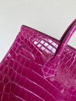 birkin30cm 银扣（silver） 鳄鱼🐊尼罗niloticus J5天方夜谭紫rose Sheherazade 顶级纯手工 - Image 4
