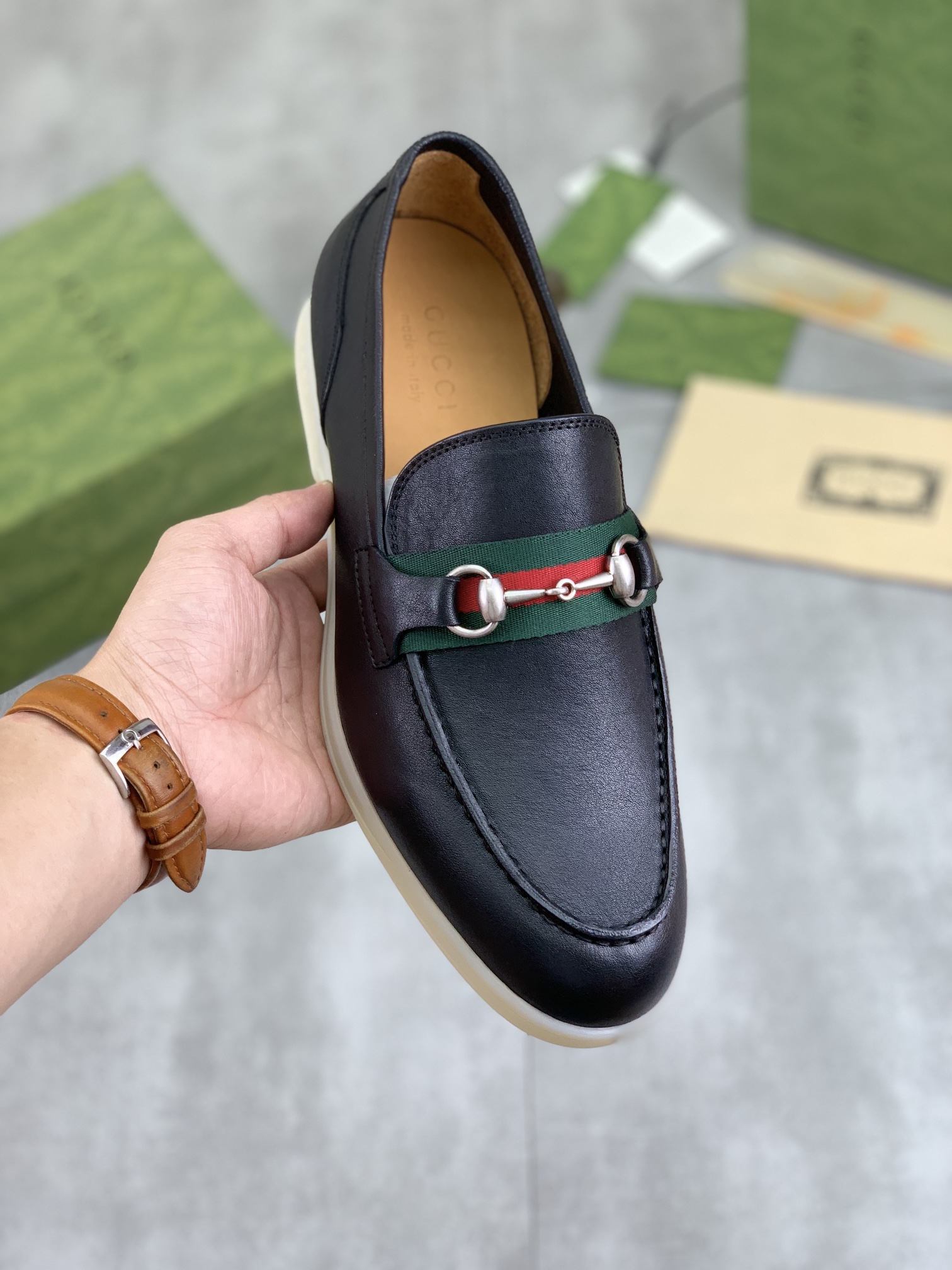 Gucci leather shoes, loafers