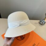 💰白色

爱马仕新款秋冬羊毛盆帽，百分百羊毛面料%、头围57cm - Image 2