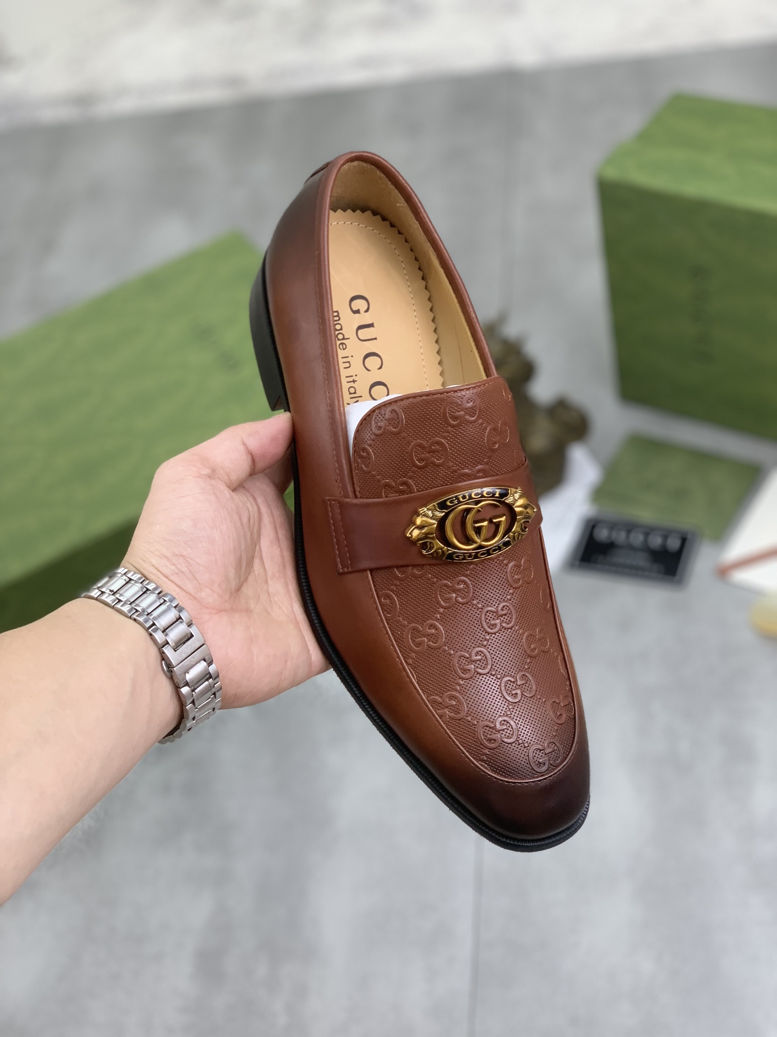 Gucci leather shoes, loafers