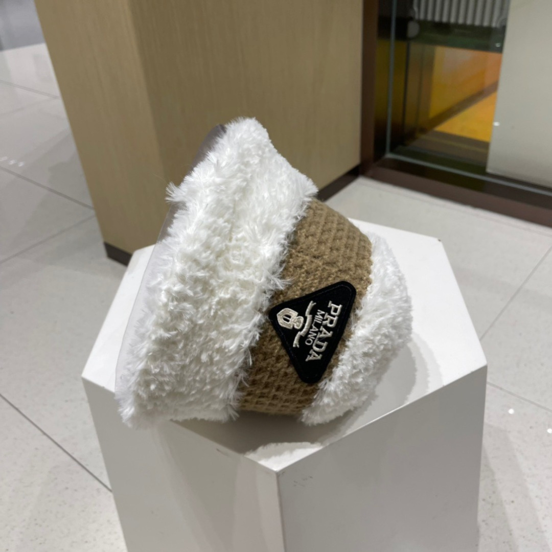💰RADA普拉达 2025新款毛绒针织帽子女冬加厚保暖护耳显脸小秋冬毛线帽女大头围
