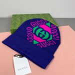 Comes with dust bagGUCCI Original Single Hat Official Website New Product Launch with Decorative Knitted Hat, Love [Love] Wool and Cashmere Double layer Hat 😱😘 Warm and stylish, simple and elegant, more fashionable and high-end! - Image 7