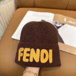 Fendi FENDI Knitted Hat 😘 😱 Simple and elegant 👍  The tight knitting method is very thick, soft and comfortable 🙈 Warm and stylish ❤️ can't bear to put it down 👍 Dear, hurry up and get it 👍😘 Same gender design! - Image 2