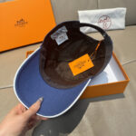 配盒子布袋，HERMÈS (爱马仕)原单棒球帽，经典H，正品开模订制，原版透气帆布面料+头层牛皮，原厂精钢调节扣，做工细致，时尚帅气质量超赞！ - Image 7