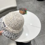 dior迪奥2025新款大头围渔夫帽子女秋冬季保暖针织帽防寒护耳毛绒显脸小潮 - Image 6