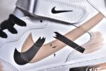 ▪️细节鉴定
NK Air Force 1'07 Mid 白黑棕手绘 手绘断裂 三勾阴影 空军一号 - Image 3