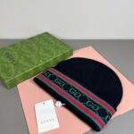 Comes with dust bagGUCCI Original Single Hat Official Website New Product Launch with Decorative Knitted Hat, Love [Love] Wool and Cashmere Double layer Hat 😱😘 Warm and stylish, simple and elegant, more fashionable and high-end! - Image 7
