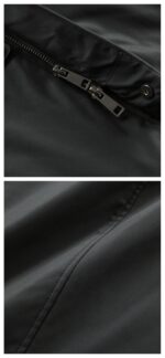 🆕- This collared cotton jacket takes business and casual wear to a new levelDo you want a jacket that can handle various occasions with ease? This lapel jacket perfectly balances the needs of business and leisure with a sharp cut and exquisite details. The 100% polyester twill fabric gives this jacket just the right amount of elasticity and stiffness, without being as restrained as traditional suit jackets, while maintaining a sleek silhouette. The 60g insulation cotton filled inside provides enough warmth even in late autumn and early winter weather, without appearing bulky at all.The most attractive feature of this jacket is its seemingly low-key yet intricate detail design. The classic lapel design continues the usual elegant genes, while the hidden size 5 metal zipper paired with a double four fold placket ensures both convenience in wearing and maintains a simple and smooth appearance. The electroplated gun colored zipper head seamlessly blends with the overall color tone, making it almost imperceptible from a distance. This attention to detail is the essence of luxury brands.The functionality is equally surprising. The dual pocket design on the front side - a combination of vertical digging and lateral opening pockets, meets the storage needs of different items. The widened edge of the bag cover is embedded with environmentally friendly microfiber leather of the same color scheme, which not only enhances durability but also inadvertently exudes a sense of luxury. The leather inlay at the bottom of the placket echoes the bag cover, showcasing the designer's insistence on overall aesthetics.The slightly wide silhouette is very friendly to all body types, and there is no sense of restraint during activities. The two-piece back design not only allows for more freedom of movement, but also cleverly incorporates the 232 highway emblem, becoming the most unique identity symbol of the entire jacket. The solid color lining inside is skin friendly and comfortable, making it particularly smooth to put on and take off.Brown tones are warm and elegant, suitable for creating intellectual images; Classic black is timeless and a safe choice for business occasions. Both colors are versatile enough to easily handle anything from formal meetings to weekend dates. The most important thing is that this jacket requires almost no special care, and the properties of the polyester fiber fabric keep it stiff and stylish at all times.This work interprets the essence of modern business casual wear - maintaining a professional image while also considering daily comfort. The hidden zippers, inlaid leather details, and unique back design silently enhance the wearing experience. It is not the kind of item that highlights its value through a striking logo, but rather impresses those who truly understand the industry with its practicality and exquisite craftsmanship.Color: Brown, Black174-140 upper body size LSize: M-XXXL (48-56)Style number: FXHM8601Size M Chest circumference 116 Shoulder width 48.4 Sleeve length 60 Clothing length 66Size L Chest circumference 120 Shoulder width 49.6 Sleeve length 61.5 Clothing length 67.5XL Chest Size 124 Shoulder Width 50.8 Sleeve Length 63 Clothing Length 69XXL chest circumference 128 shoulder width 52 sleeve length 63.5 clothing length 70XXXL bust circumference 132 shoulder width 53.2 sleeve length 64 garment length 71 - Image 8
