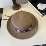 💰Gucci new wool top hat, flat top hat, made of 100% wool fabric 🦙%， Head circumference 57cm - Image 4