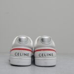 𝐂𝐄𝐋𝐈𝐍𝐄 思琳𝟐𝟎𝟐𝟑/𝐒𝐒新款撞色条纹小白鞋  继Celine熊猫鞋成为很多男生的最爱之后 🔥火爆推出新的配色版型 整体设计简约和经典配色 标志性CELINE 凯旋门镂空LOGO压纹绑带搭配活力色彩 许魏洲、梁靖康自在演绎，定格活力韵律 Size：女码35-40 男码39-44M - Image 9