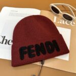 Fendi FENDI Knitted Hat 😘 😱 Simple and elegant 👍  The tight knitting method is very thick, soft and comfortable 🙈 Warm and stylish ❤️ can't bear to put it down 👍 Dear, hurry up and get it 👍😘 Same gender design! - Image 7
