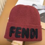 Fendi FENDI Knitted Hat 😘 😱 Simple and elegant 👍  The tight knitting method is very thick, soft and comfortable 🙈 Warm and stylish ❤️ can't bear to put it down 👍 Dear, hurry up and get it 👍😘 Same gender design! - Image 2