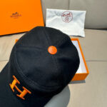 配盒子布袋，HERMÈS (爱马仕)原单棒球帽，经典H，正品开模订制，原版透气帆布面料+头层牛皮，原厂精钢调节扣，做工细致，时尚帅气质量超赞！ - Image 6