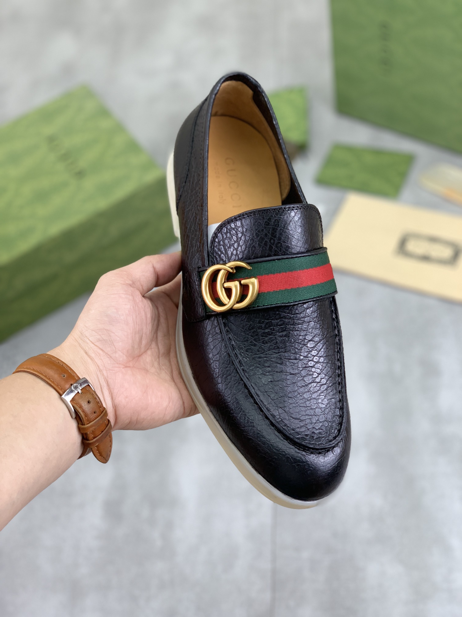 Gucci leather shoes, loafers