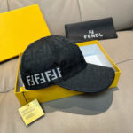 Comes with a box bag and Fendi's new original baseball cap, featuring a double F jacquard pattern. It is a hot selling item at the counter and has an excellent reputation for its retro double F jacquard pattern. The 1:1 mold is customized with the original jacquard sail fabric and top layer cowhide, making it lightweight and breathable! Excellent quality, basic head circumference of 56, adjustable patch, must buy item as shown in the picture! - Image 3