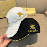 Comes with a box bag, Burberry's new original baseball cap, 1:1 custom mold, and a brand new three-dimensional warhorse embroidery, exquisite and flawless! Original canvas fabric+top layer cowhide, meticulous workmanship, original factory quality, exclusive physical photography. Black and white two-color shipping. - Image 9