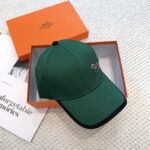 💰新款出货 HERMÈS (爱马仕)最新款原单棒球帽，拼色H，正品开模订制，原版透气帆布面料+原厂精钢调节扣，做工细致，时尚帅气质量超赞！ - Image 5