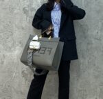 FENDI时髦大容量购物袋🛍️ 2801S灰// - Image 4