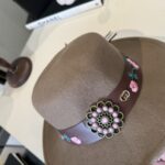 💰Gucci new wool top hat, flat top hat, made of 100% wool fabric 🦙%， Head circumference 57cm - Image 7