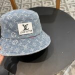 LV 新款牛仔渔夫帽 新工艺面料，巨遮脸！一年四季都可以戴材质 57cm - Image 4