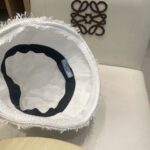 💰rada普拉达粗纺小香盆帽秋冬女士帽子黑色流苏粗纺花呢毛边渔夫帽 - Image 9