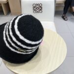 💰rada普拉达2025新款条纹针织渔夫帽女秋冬季日系复古百搭显脸小毛线帽大头围水桶帽子 - Image 7