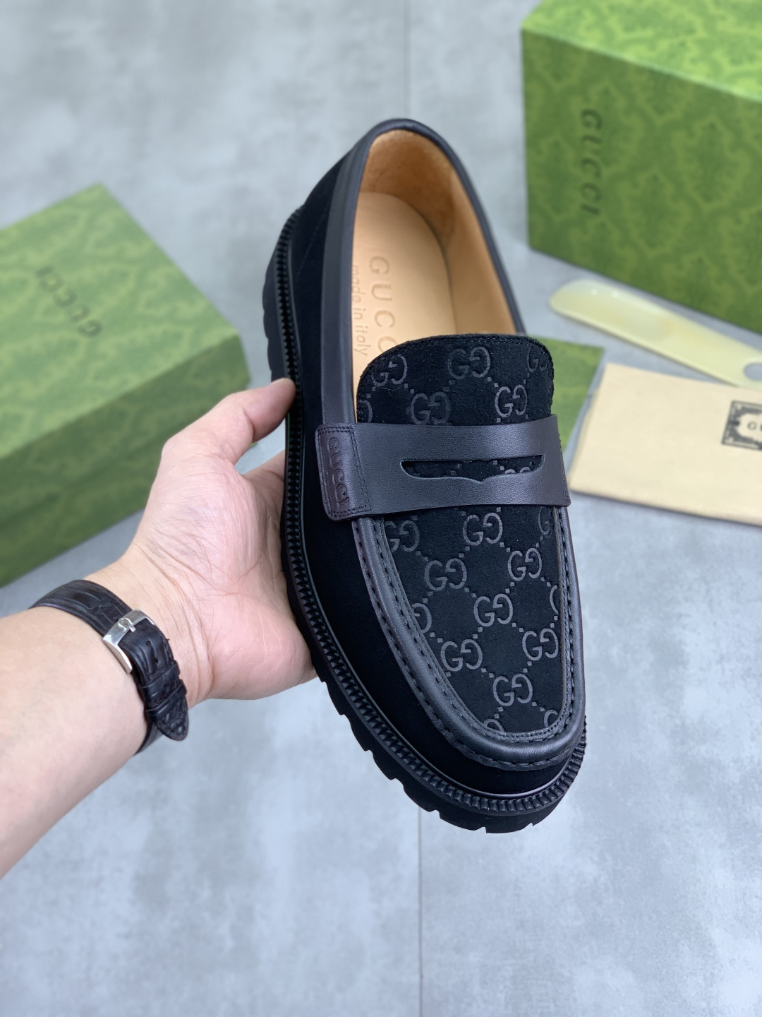 Gucci leather shoes, loafers