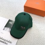 💰新款出货 HERMÈS (爱马仕)最新款原单棒球帽，拼色H，正品开模订制，原版透气帆布面料+原厂精钢调节扣，做工细致，时尚帅气质量超赞！ - Image 6