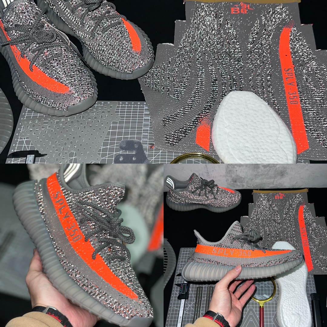 ▪️3M反光效果
Yeezy Boost 350v2 “Beluga Reflective ”灰橙 满天星