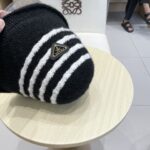 💰rada普拉达2025新款条纹针织渔夫帽女秋冬季日系复古百搭显脸小毛线帽大头围水桶帽子 - Image 8