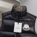 2025秋冬新款🆕羽绒服顶级代购版本羽绒马甲⬆️Moncler Lipsi羽绒马甲.撞色拼接设计.填充超级饱满.

Lipsi男士羽绒马甲采用亮面nylon laqué面料制成，适合换季穿着，带来温暖呵护。

Lipsi短款羽绒马甲演绎Moncler经典设计，是换季衣橱的必需单品。采用轻盈的功能性nylon laqué面料制成，撞色衬里尽显活力。
详情
•采用轻盈nylon laqué面料制成
•轻盈nylon laqué衬里
•填充羽绒
•立领
•拉链开合
•拉链口袋
•雪尼尔标识贴片
Size：1-5 黑色/象牙白 情侣款 - Image 5