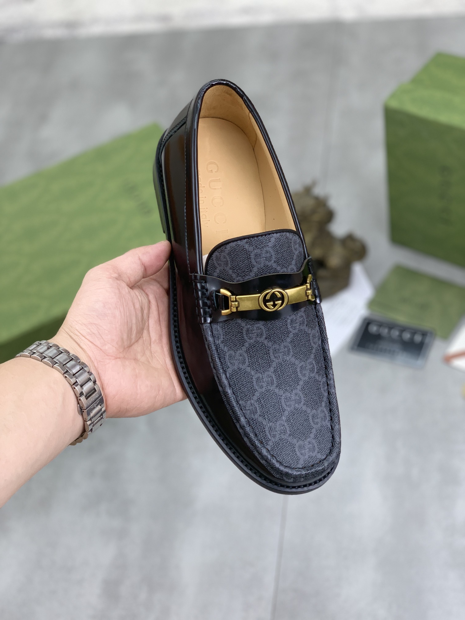 Gucci leather shoes, loafers
