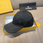 New shipmentComes with box bag, Fendi's new original baseball cap, double F-jacquard, a perennial hot selling item at the counter, with excellent reputation. Customized 1:1 mold, original jacquard sail fabric+top layer cowhide, lightweight and breathable! Excellent quality, basic head circumference of 56, adjustable patch. The picture must be sold! - Image 2
