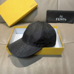 New shipmentComes with box bag, Fendi's new original baseball cap, double F-jacquard, a perennial hot selling item at the counter, with excellent reputation. Customized 1:1 mold, original jacquard sail fabric+top layer cowhide, lightweight and breathable! Excellent quality, basic head circumference of 56, adjustable patch. The picture must be sold! - Image 3