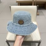 Gucci古奇美式复古西部牛仔渔夫帽女2025新款大头围遮阳帽防晒户外登山帽 - Image 5
