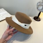 💰

Dior迪奥新款羊毛礼帽，平顶礼帽，百分百羊毛面料🦙%，头围57cm - Image 2